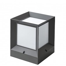 Φωτιστικό Φανάρι Κολωνάκι με ντουί E27 26cm ABS Ανθρακί IP54 Caddo